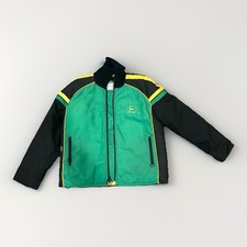 Mens Vintage 80's John Deere Green Black Yellow Jacket Beautiful Bodyguard Large picture