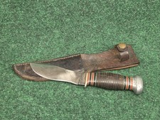 Vintage REMINGTON UMC RH-32 Hunter Skinner Knife c.1930 w/ U.S.N. (NAVY) Sheath picture