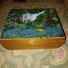 Rothschilds Don Tomas Vintage Handmade Hand-Painted Wooden Cigar Box Painted Lid picture