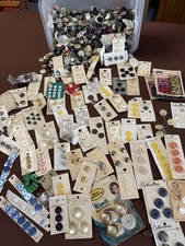 Huge lot Vintage to Modern Sewing Buttons  Mixed Materials & Colors Approx 7 lbs picture