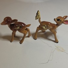 Walt Disney Productions Bambi and Faline Deer Figurine with Butterfly pair picture
