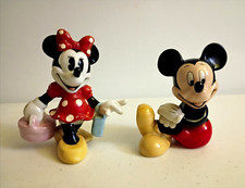 Vintage Disney Mickey Mouse & Minnie Mouse Figurines Set (2), 3-4.9 in Tall picture