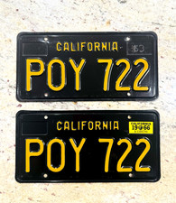 1963 California License Plates 1966 Corvette 1966 Mustang 1966 Validation picture