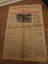 Vintage Fort Smith Times Record Nov 22 1963 JFK Assassination Newspaper 10 Pages picture