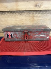 Vintage International Harvester IH Tractor Metal Tool Box Red Farm Implement 18