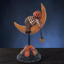 Blossom Bucket Halloween Figurine Pumpkin Head Harvest Moon Suzi Skoglund RARE picture