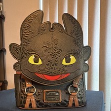 Loungefly How to Train Your Dragon Toothless Mini Backpack Light-Up NWT picture