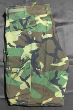 Genuine US Military Woodland BDU Trousers M81 - 100% Cotton Ripstop Large Reg picture