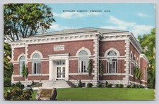 Birchard Library Fremont Ohio Postcard 1947 E. C. Kropp Co. Architecture picture