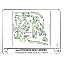 Manitou Ridge Golf Course White Bear Lake MN 1989 Golf Course Map SK5 picture