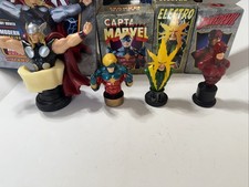 Marvel Mini-Bust Lot Of 4 , Daredevil Electro Captain Marvel & Thor, Randy Bowen picture