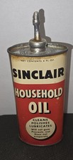 Vintage 30's-40's Sinclair Household Oil, Oiler. Lead Spout & Cap picture