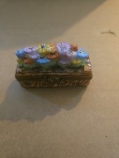Authentic Limoges Box France - Flower Planter Box of Flowers - Signed/ Numbered picture