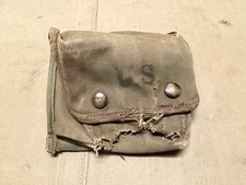 ORIGINAL WWII US ARMY M1944 JUNGLE FIRST AID KIT CARRY POUCH-1945, NEEDS REPAIR picture
