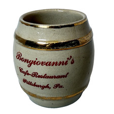 BONGIOVANNI Restaurant PITTSBURGH Pennsylvania PA Antique Souvenir TRINKET CUP picture