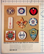 Vintage 1960s New York Life Ad Kiwanis Boy Scouts VFW Little League Ephemera picture