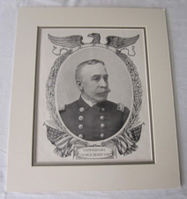Antique Commodore George Dewey United States Navy Print Hero of Battle of Manila picture