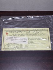 1934 Woman's World Publishing Subscription Contract Waynetown Indiana Ephemera picture