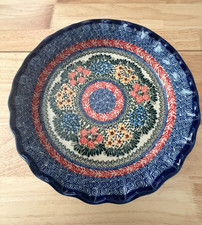 Ceramika Artystyczna Unikat 1625 Polish Pottery Pie Dish M Starzyk 2007 picture