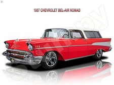 1957 CHEVROLET BEL-AIR NOMAD Metal Sign 9