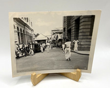 Vintage 1940s South Asia India Photo Street Scene Rickshaws Bullock Carts Autos picture