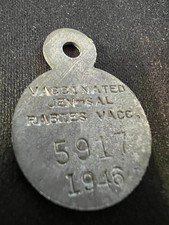 Vintage 1946 Rabies Vaccination Dog Tag #5917 picture