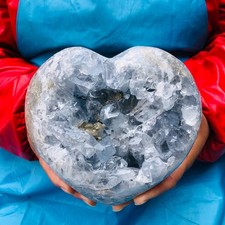 6.64 LB Large Natural Celestite Geode Crystal Cluster Healing Specimen 3985 picture