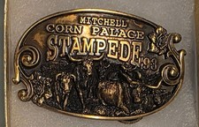 Vintage 1993 Corn Palace Stampede Belt Buckle Limited Edition 240 of 300 Rodeo picture