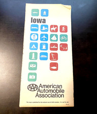 🚗   1975-1976 AAA Iowa State Highway Transportation Travel Road Map picture