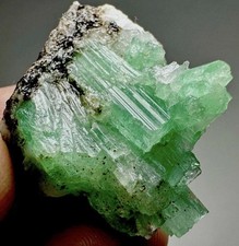 Renowned Raw Bright Green Colombian Emerald Crystal Cluster Matrix Specimen picture