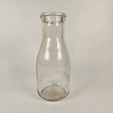 Vintage Maple Lawn Dairy Pint Milk Bottle - Henry R. Ley - Rare Phone 14F11... picture