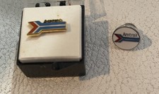 Set of 2 1990's Amtrak  Red, Blue, Silver Enamel Lapel/Hat Pin /Tie Tac picture