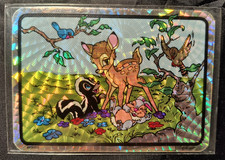 Vintage 1990's Disney Bambi Prism Vending Machine Sticker picture