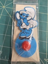 The Smurfs Rare Vintage 1979 Adhesive Wall Hanger  picture