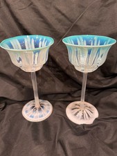 Pair of Pastel Opalescent Goblets by Louis Comfort Tiffany / Tiffany Studios picture