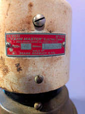Farm Master Electric Churn Sears Roebuck & Co Yellow Motor Clear Glass Jar picture