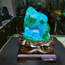 9LB Natural Malachite Mineral freeform specimen Reiki Stone Healing+BASE picture