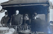 President Taft Campaign Whistle Stop Champaign IL Illinois RPPC Postcard COPY picture