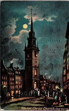 Boston Christ Church Cancel 1911 Springfield Mass Cancel Pm Wob Note Postcard picture