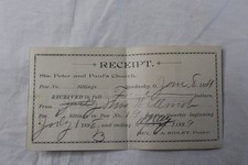 1899 Receipt Sts. Peter and Paul's Church Sandusky, OH Antique picture