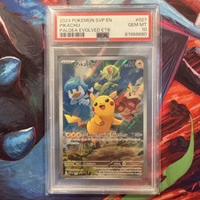 Pikachu Black Star Promo 027 Pokemon S&V Paldea Evolved ETB Promo PSA 10 picture