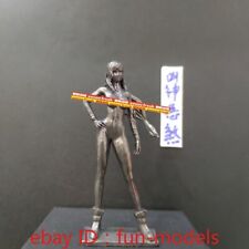 4.7inch Black Solid Bronze Ultra-short Skirt Nude Body Art Statue picture