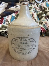 Red Wing Stoneware Jug St. Paul Minnoesta Wine House Antique  picture