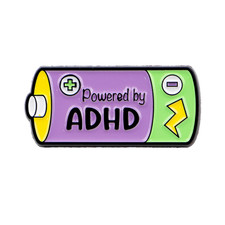 ADHD Awareness Enamel Pin Battery Brooch Pines Lapel Pins Badge on Backpack picture