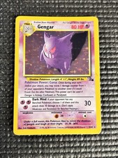 Wizards 1999 Pokémon Fossil Gengar Holo 5/62 English Trading Card picture