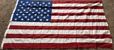 Vintage 5x8 USA Flag Bull Dog Bunting Dettra Sewn Cotton American Flag 50 Star picture