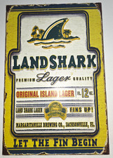 MARGARITAVILLE VINTAGE LandShark Lager Original Island Lager Sign WOODEN 3D HTF picture