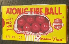 Vintage 1960’s ATOMIC FIRE BALL CANDY Unopened Box New Old Stock RARE picture