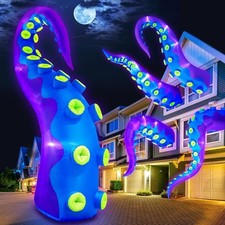 14FT Halloween Inflatable Octopus Tentacles LED Outdoor Yard Decoration Large picture