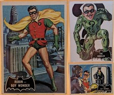 1966 Topps Batman Black Bat 18-Card Lot Robin Riddler Miscut Error Press Variant picture